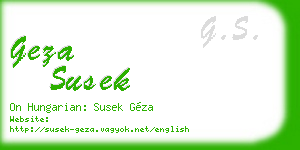 geza susek business card